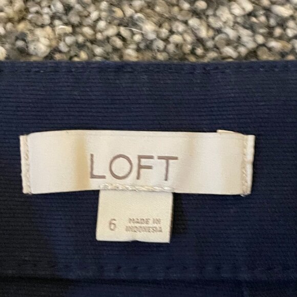 LOFT Nautical Mini Skirt with Silver Button - Picture 2 of 3